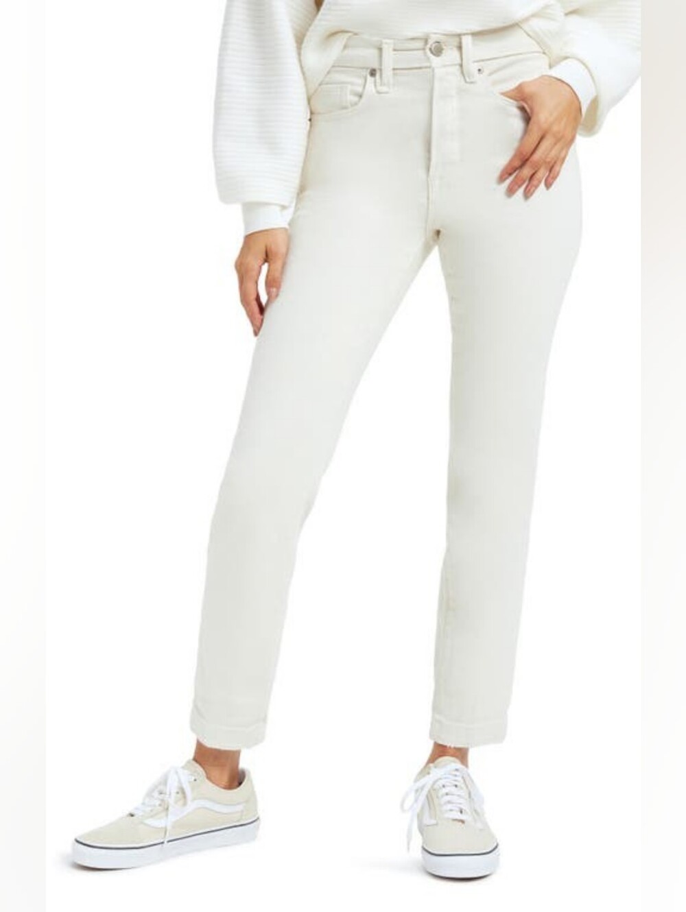 Women's Good American Classic High-Rise Pants - Bone - Size 16